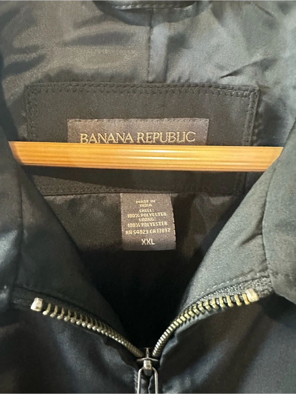 Banana Republic Men's Black Lightweight Zip-Front Jacket